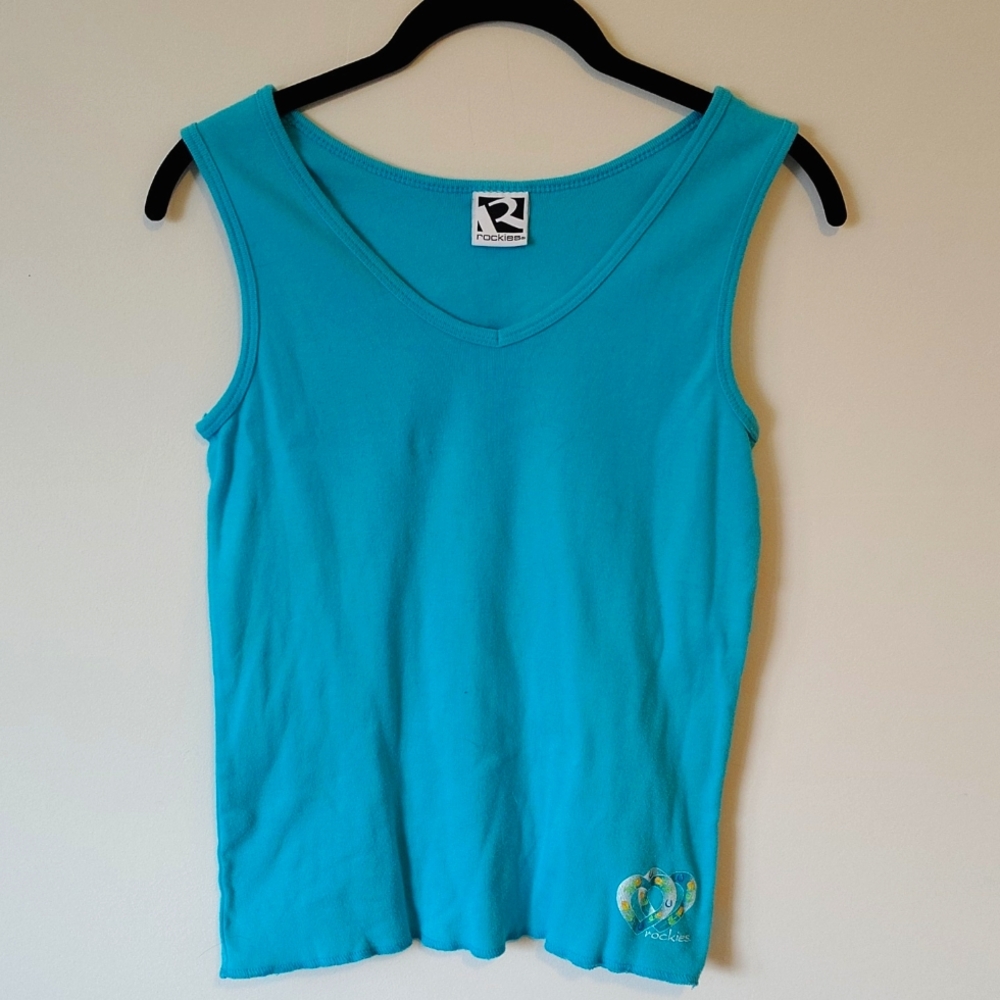 Rockies turquoise tank top small